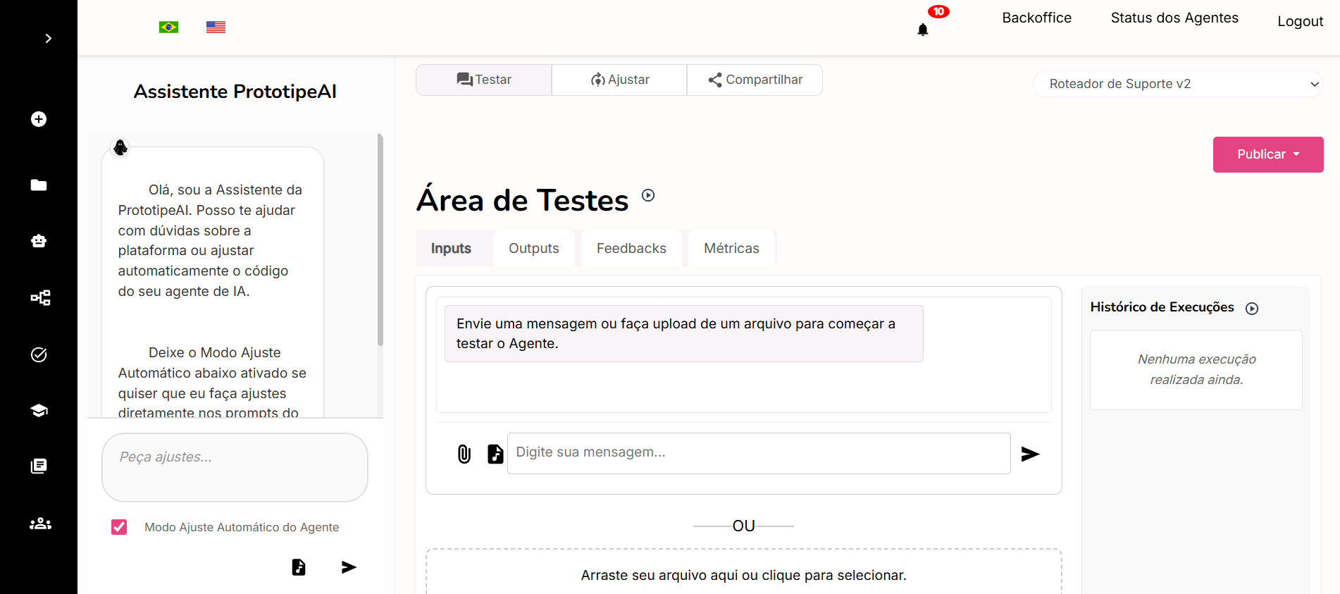 Mockup do Aplicativo no Celular
